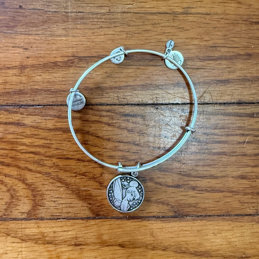 Alex and Ani Tinkerbell Disney Silver Charm Bangle Bracelet